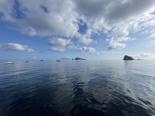 Panarea, view towards Stromboli