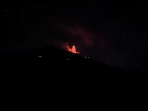Stromboli's eruption from the Osservatorio restaurant